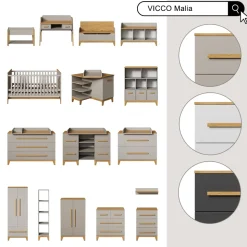 Schreibtisch Malia Cashmere/Eiche 97 x 51 cm Vitalispa