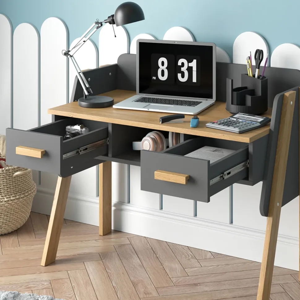 Schreibtisch Malia Grau 97 x 51 cm Vitalispa