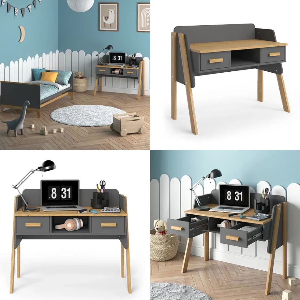 Schreibtisch Malia Grau 97 x 51 cm Vitalispa