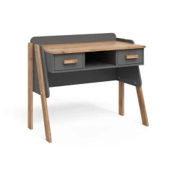 Schreibtisch Malia Grau/Artisan 97 x 51 cm mit 2 Schubladen Vitalispa
