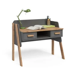 Schreibtisch Malia Grau/Artisan 97 x 51 cm mit 2 Schubladen Vitalispa