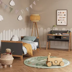 Schreibtisch Malia Grau/Artisan 97 x 51 cm mit 2 Schubladen Vitalispa