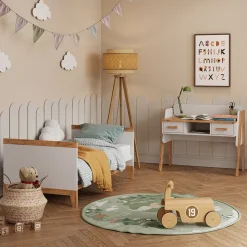 Schreibtisch Malia Weiß/Artisan 97 x 51 cm mit 2 Schubladen Vitalispa