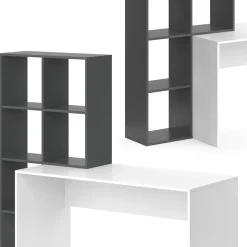 Schreibtisch Mara Weiß/Anthrazit 166.8 x 59 cm Vicco