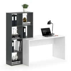 Schreibtisch Mara Weiß/Anthrazit 166.8 x 59 cm Vicco