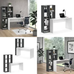 Schreibtisch Mara Weiß/Anthrazit 166.8 x 59 cm Vicco