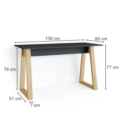 Schreibtisch Nautica Anthrazit 138 x 60 cm Vicco