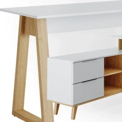 Schreibtisch Nautica Weiß 138 x 60 cm mit Schubladen XXL Vicco