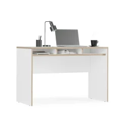 Schreibtisch Tetrix Weiß 112 x 55 cm mit 3 Fächern Vicco