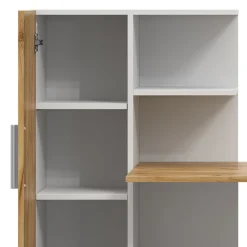 Schreibtisch Tomy Weiß/Goldkraft Eiche 150 x 59 cm Vicco