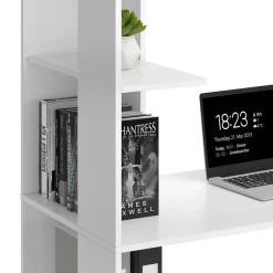 Schreibtisch Tower Weiß 122.2 x 55.2 cm mit 4 Fächern Vicco