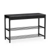 Schuhbank Borneo Schwarz 80 x 52 cm Vicco