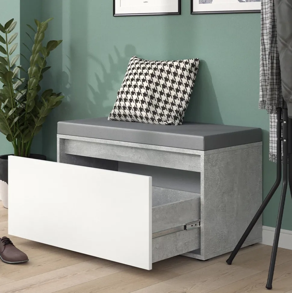 Schuhbank Iker Beton 80 x 45 cm Vicco