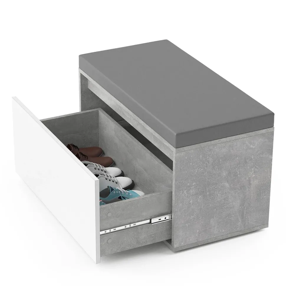 Schuhbank Iker Beton 80 x 45 cm Vicco