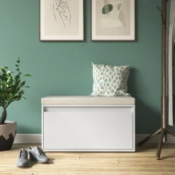 Schuhbank Iker Weiß 80 x 45 cm Vicco