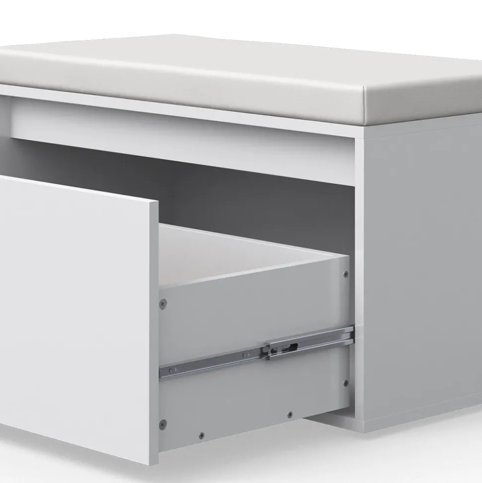 Schuhbank Iker Weiß 80 x 45 cm Vicco