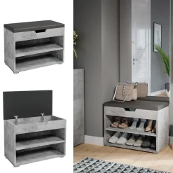 Schuhbank Rolfe Beton 60 x 45 cm Vicco