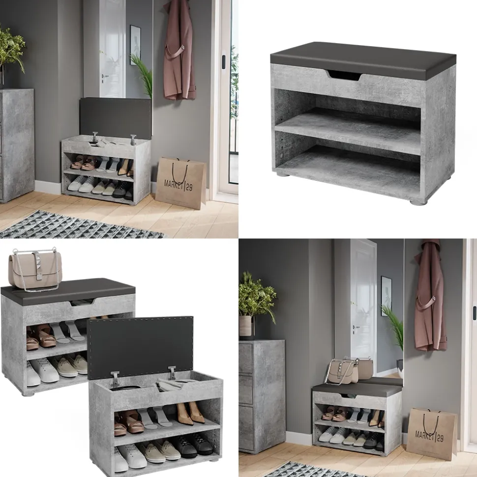 Schuhbank Rolfe Beton 60 x 45 cm Vicco