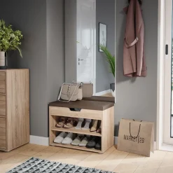 Schuhbank Rolfe Sonoma 60 x 45 cm Vicco