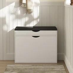 Schuhbank Schufy Weiß 60 x 51 cm mit 2 Fächern Vicco