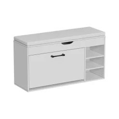 Schuhbank Solino Weiß 90 x 50 cm mit sitzfläche Vicco