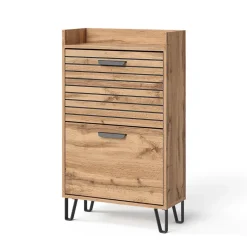 Schuhkipper Amber Eiche Wotan 59.8 x 100 cm mit 2 Fächern Vicco