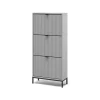 Schuhkipper Eliza Grau 60 x 130 cm mit 3 Klappschubladen Vicco
