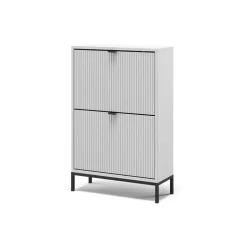 Schuhkipper Eliza Weiß 60 x 92 cm mit 2 Klappschubladen Vicco