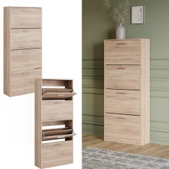 Schuhkipper Gizmo Sonoma 59 x 137 cm mit 4 Fächern Vicco