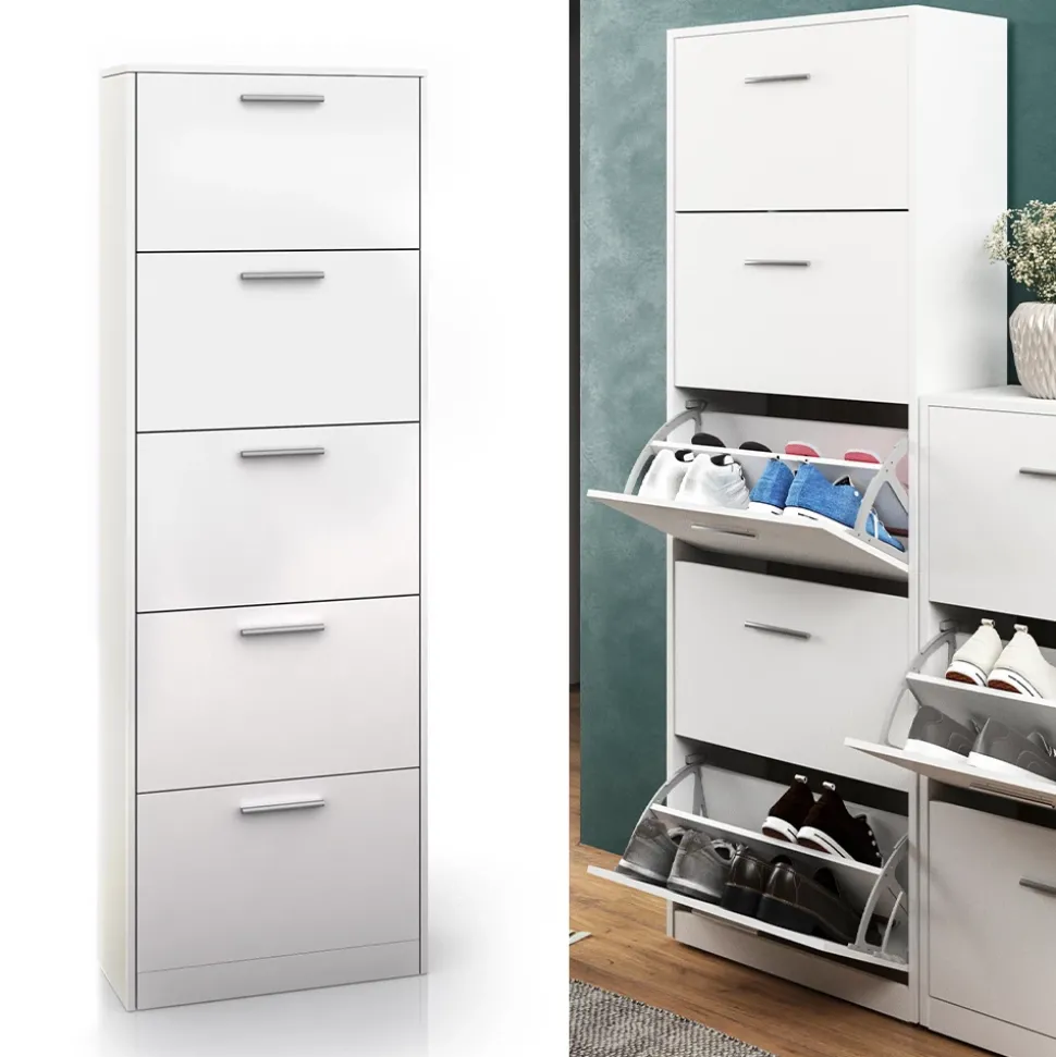 Schuhkipper Gizmo Weiß 59 x 169.5 cm Vicco