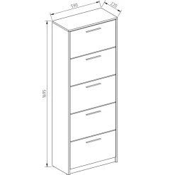 Schuhkipper Gizmo Weiß 59 x 169.5 cm Vicco