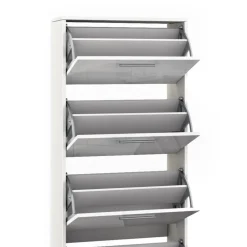 Schuhkipper Gizmo Weiß Hochglanz 59 x 169.5 cm Vicco