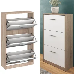 Schuhkipper Gizmo Weiß/Sonoma 59 x 105 cm Vicco