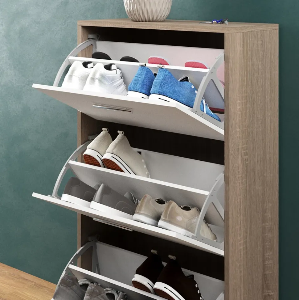 Schuhkipper Gizmo Weiß/Sonoma 59 x 105 cm Vicco