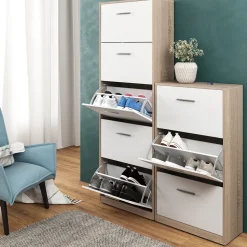 Schuhkipper Gizmo Weiß/Sonoma 59 x 105 cm Vicco