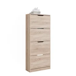 Schuhkipper Luca Sonoma 59 x 137 cm mit 4 Klappschubladen Vicco