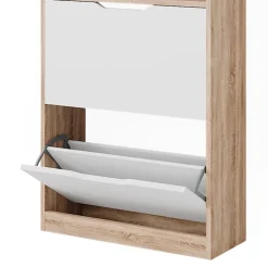 Schuhkipper Luca Sonoma/Weiß 59 x 89.5 cm mit 2 Fächern Vicco