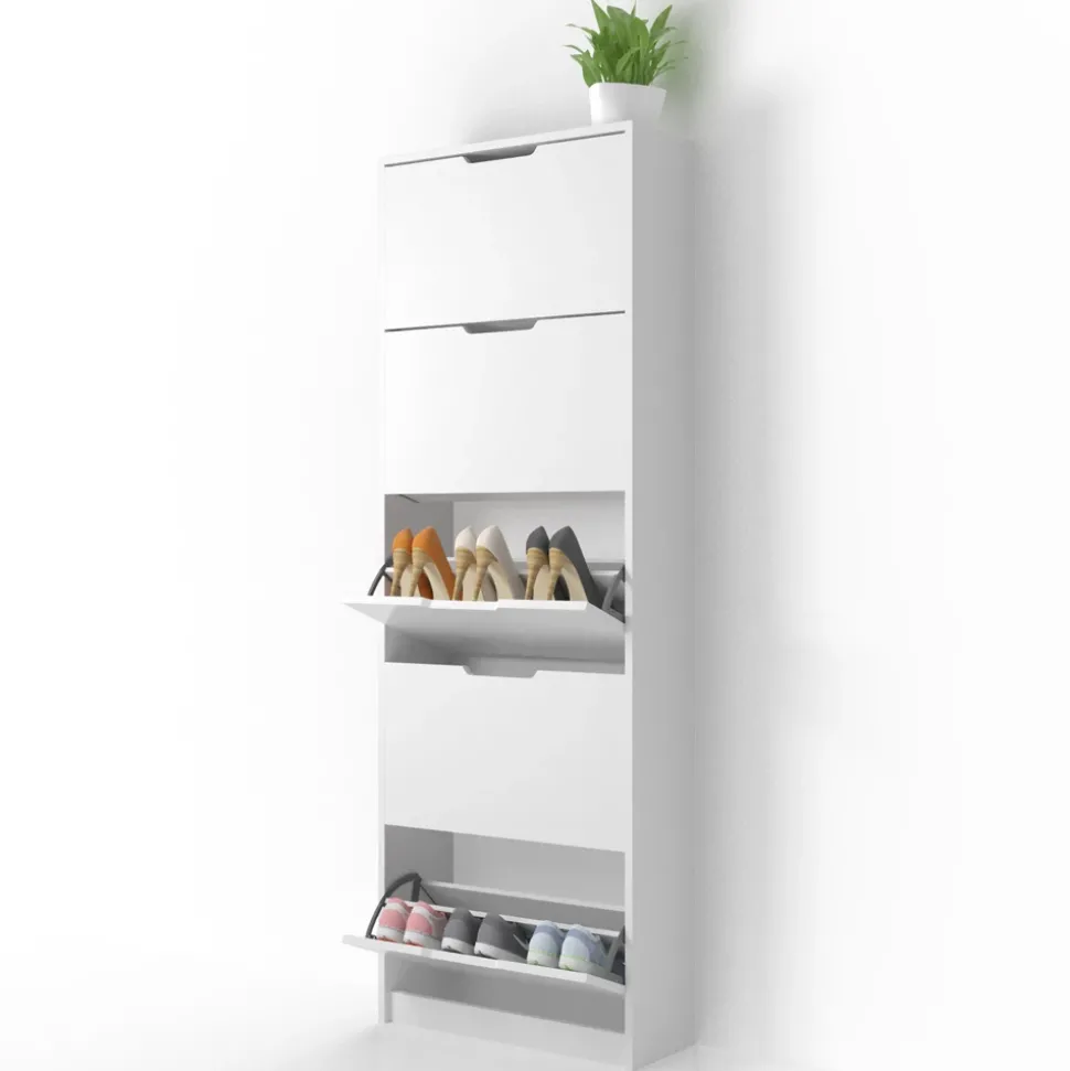 Schuhkipper Luca Weiß 22 x 169 cm 5 Fächer Vicco