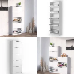 Schuhkipper Luca Weiß 22 x 169 cm 5 Fächer Vicco