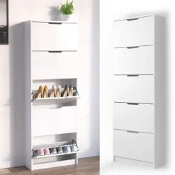 Schuhkipper Luca Weiß 59 x 169 cm 5 Fächer Vicco