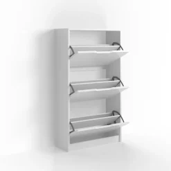 Schuhkipper Luca Weiß 59 x 105 cm 3 Fächer Vicco