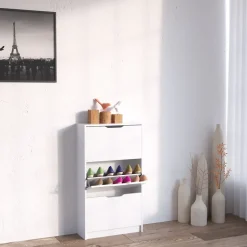 Schuhkipper Luca Weiß 59 x 105 cm 3 Fächer Vicco