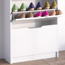 Schuhkipper Luca Weiß 59 x 105 cm 3 Fächer Vicco