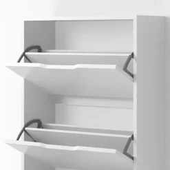 Schuhkipper Luca Weiß 59 x 105 cm 3 Fächer Vicco