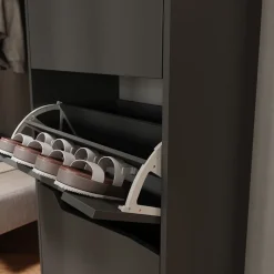 Schuhkipper Marelle Anthrazit/Artisan 60 x 129.5 cm mit 3 Fächern Vicco