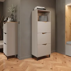 Schuhkipper Marelle Greige/Artisan 60 x 129.5 cm mit 3 Fächern Vicco