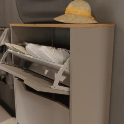 Schuhkipper Marelle Greige/Artisan 60 x 167.4 cm mit 4 Fächern Vicco