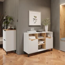 Schuhkipper Marelle Weiß/Artisan 60 x 91.6 cm mit 2 Fächern Vicco