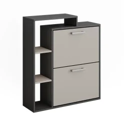 Schuhkipper Orlando Anthrazit/Greige 80 x 90 cm Vicco