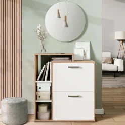 Schuhkipper Orlando Sonoma 2 Teile, mit Spiegel Vicco